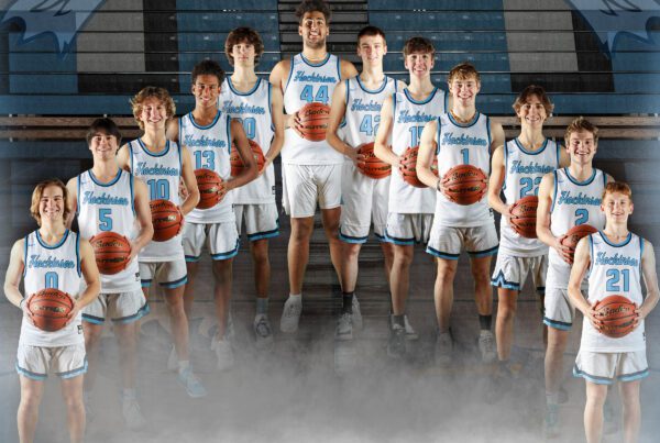 Team photo for the Hockinson Highschool boys basketball team