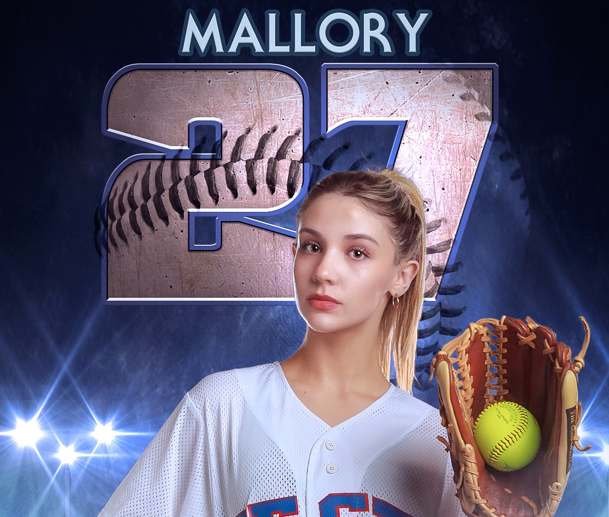Photo a teenage female softball player photographed by Design by Sheila sports photographer
