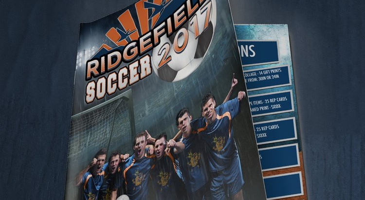 Cover of a Ridgefield boys soccer program